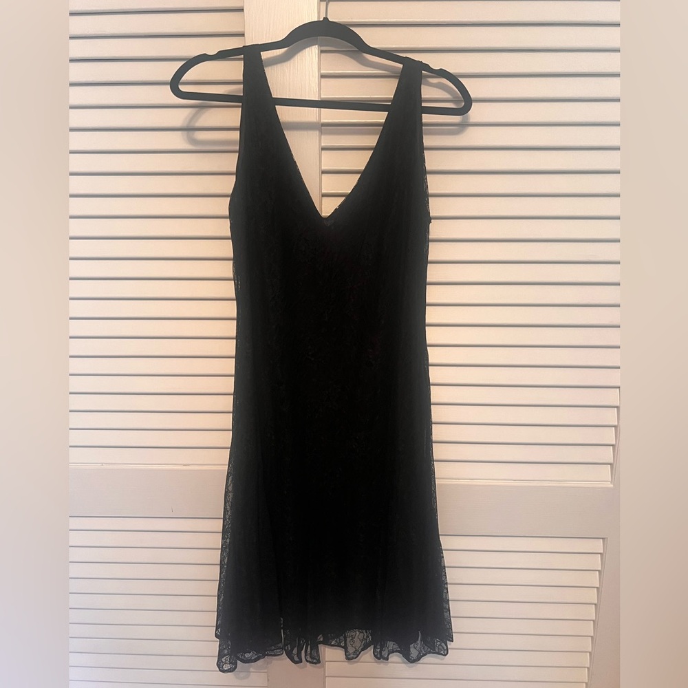 Swingy Lacy Black Cocktail Dress by Ralph Lauren